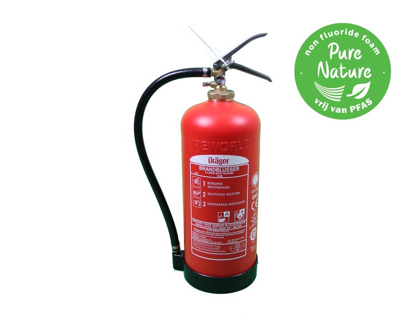 01170220 Dräger Schuim Brandblustoestel fluorvrij Composiet 9 liter AB (constante druk) Deze brandblusser met UV-behandeld gedeïoniseerd water en PFAS-vrij schuim is milieuvriendelijk en helpt uw impact op het milieu te minimaliseren. Hij bevat geen fluorchemicaliën die bekend staan om hun vervuilende werking op het milieu en hun langdurige schadelijke effecten.