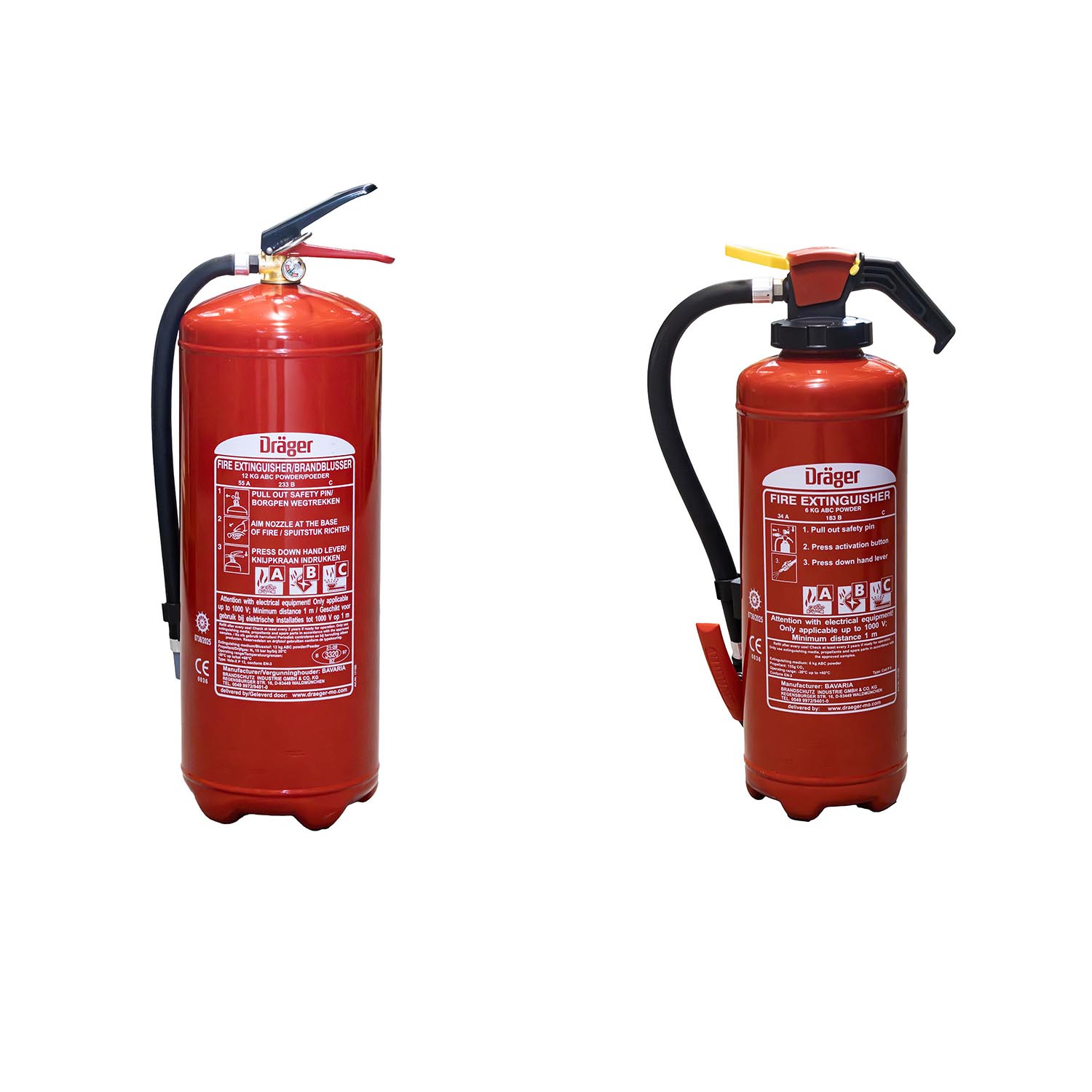 Portable powder extinguishers